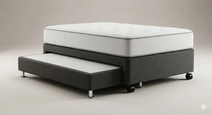 CAMA BOX COM CAMA AUXILIAR 