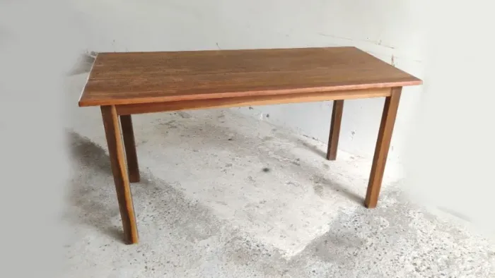 Mesa Rústica de Cozinha Churrasqueira em Madeira 83,5 X 166 X 85