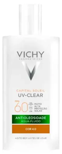 Vichy Capital Soleil UV Clear FPS60 Cor 4.0 - Protetor Solar com Cor 40g