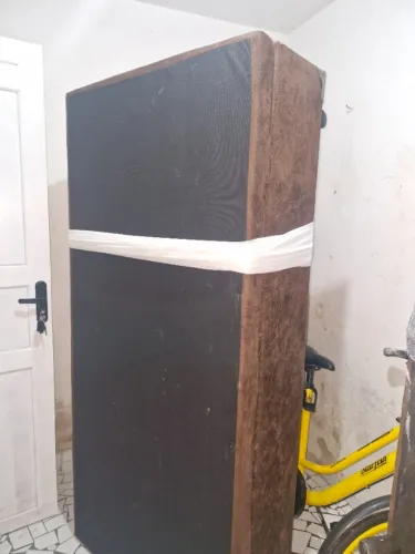 Ótimo Baú de cama Box solteiro suede marrom