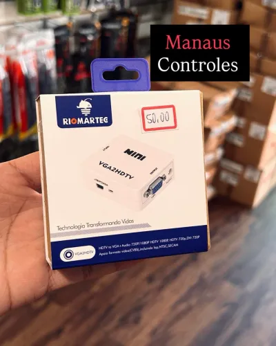 Adaptador de Vídeo VGA para HDMI - Acompanha Fonte 