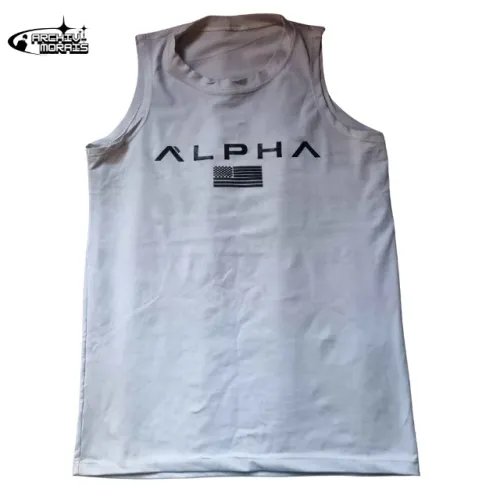 Regata de Compressão Masculina Alpha - Segunda Pele Branca M