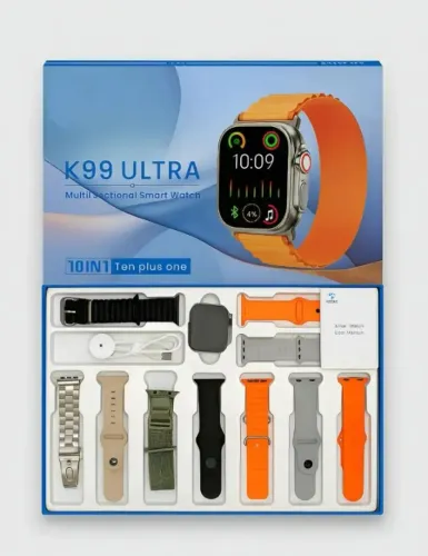 KIT SMARTWATCH K99 ULTRA + 10 PULSEIRAS RELÓGIO 49mm C/MANUAL EM PORTUGUÊS Android/ios