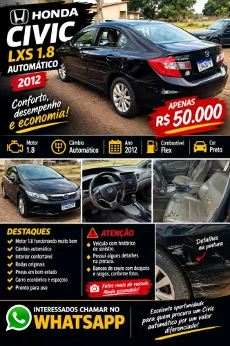 Honda Civic Sedan LXS 1.8/1.8 Flex 16V Aut. 4P 2013