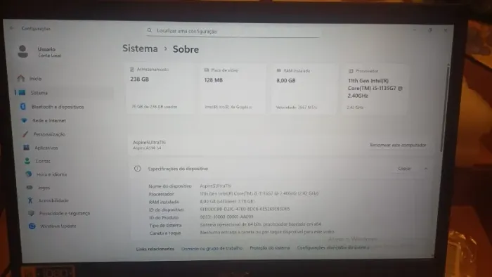 Notebook - Acer Inspiron 5566