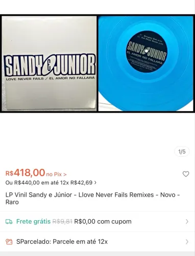 Leia - LP Vinil Sandy e Júnior Love Never Fails 