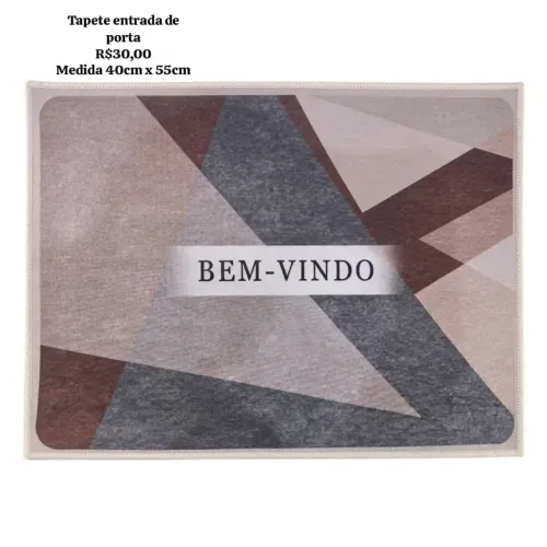 Tapete minimalista para porta fashion