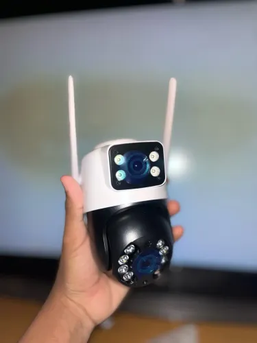 Câmera de Segurança A28 4K Wi-Fi Lente Dupla - Nova