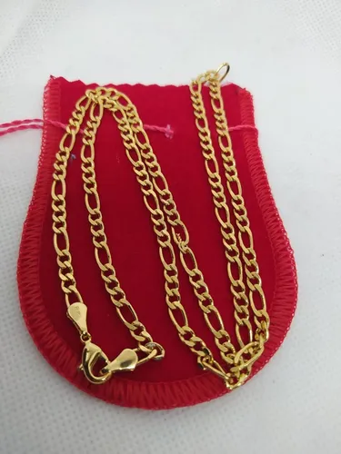 Corrente 3x1 banho de ouro 60cm