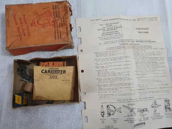 Chevrolet 1941 a 1948 reparo carburador novo original