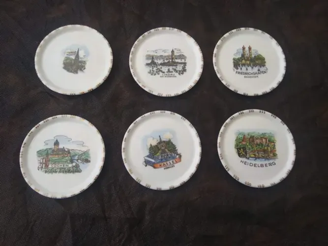 Porcelanas alemãs, descanso de copos 