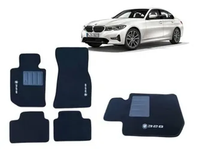 Tapete Carpete BMW 328i 2013 - Preto 5PÇ