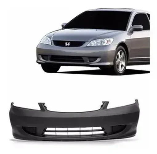 Parachoque Dianteiro Honda Civic 2004 à 2006 - Preto Liso - TYG