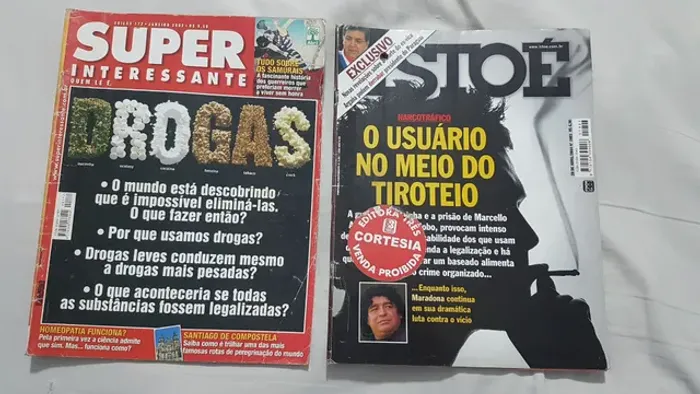2 Revistas abordando o assunto drogas