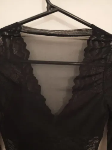 Body de renda preta P