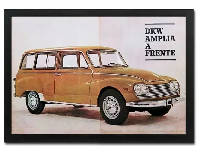 DKW Vemaguet - Quadro decorativo com propaganda ou matéria original de revista