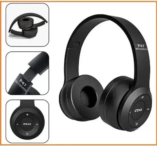 HeadSet-Sem fio-Bluetooth-Stereo-P47-Headset, Som de qualidade Sem Fio, Série Dobrá