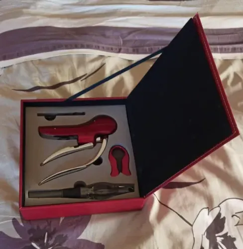 Kit Abridor De Vinho Completo Com Sacarolha Original Na Caixa Novo 100