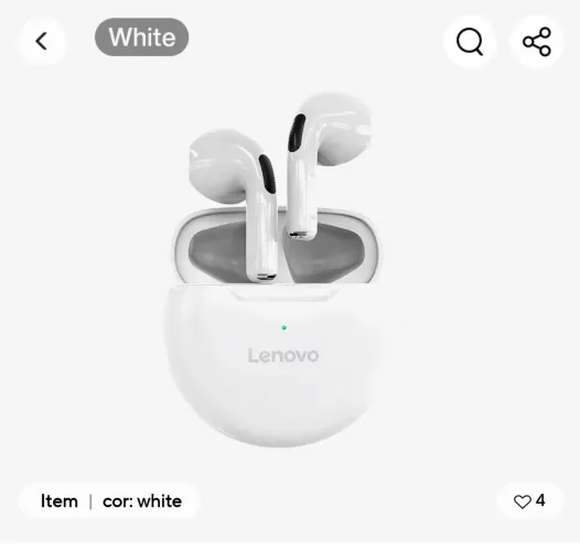 Fone Ouvido Lenovo HT38 TWS bluetooth