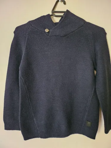 SuéterLã INFANTIL Marca Zara Azul Marinho Tamanho 7