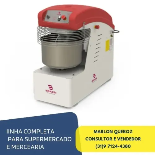 Amassadeira Espiral 25 KG Braesi Trifásica 220v Nova