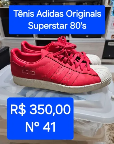 Tênis Adidas Originals Superstar 80's Vermelho