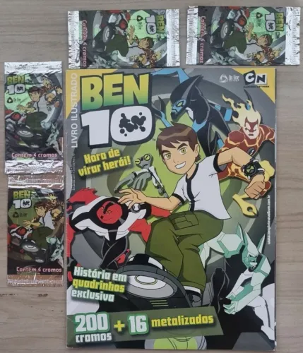 Álbum - Ben 10 - A Hora de Virar Herói - Orbis Editora - Completo + Envelopes Vazio