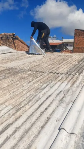 Retelhaento Pingueira Infiltração manta asfaltica mantas