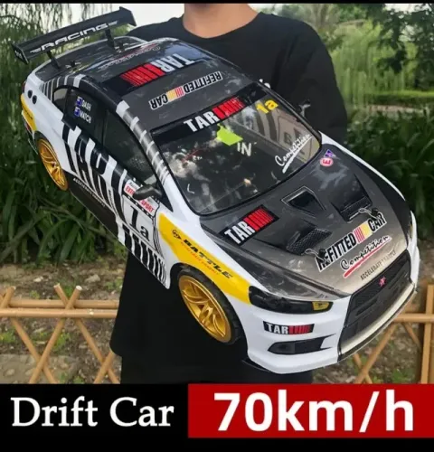 Carrinho de controle remoto 45cm drift alta velocidade até 70km/h