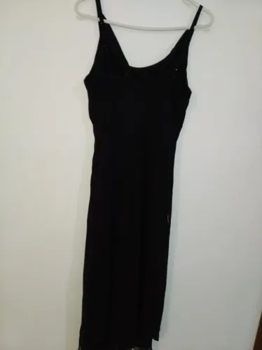 Vestido de festa frente bordada - Tam. P.