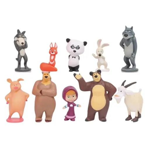 Histórias Mágicas! Personagens Masha E O Urso C/ 10 Peças