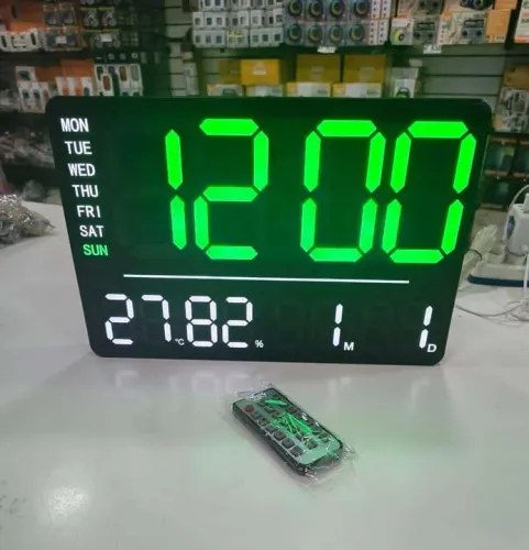Relógio Digital LED De Parede E Mesa Calendário Alarme Data Temperatura 