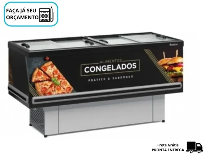 Ilha para Congelador Gelopar 1,9M Vidro Reto Nova