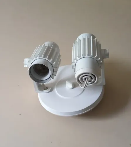 Spot Plafon Duplo Eletro Total Branco p/ 2 Lâmpadas Soquete E27 Teto