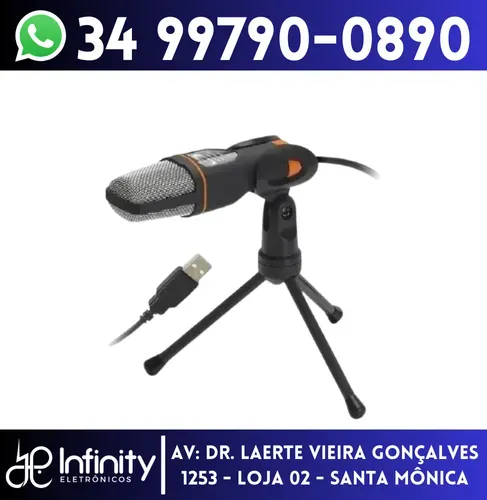 Microfone para Pc Notebook Usb Condensador
