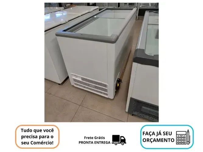 Freezer Horizontal Tampa de Vidro Novo 127/220v