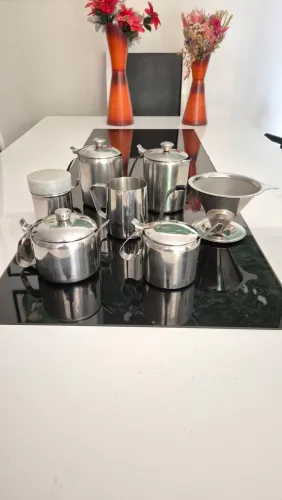 Jogo Cafeterias Inox.