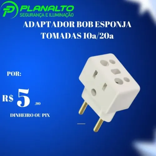 Adaptador bob esponja de tomada