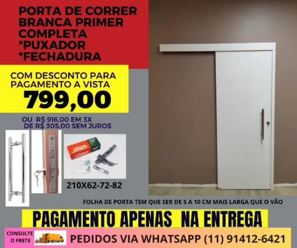 Porta Primer de correr- modelo star002- frete a combinar