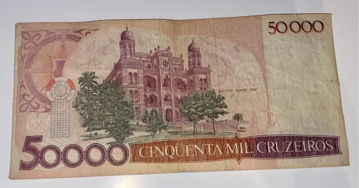 Nota de 50.000 Cruzeiros - Instituto Oswaldo Cruz