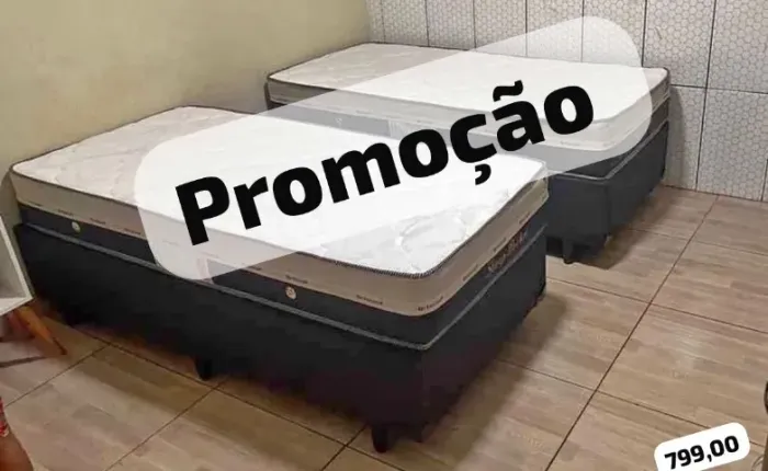 Cama box suporte e colchão