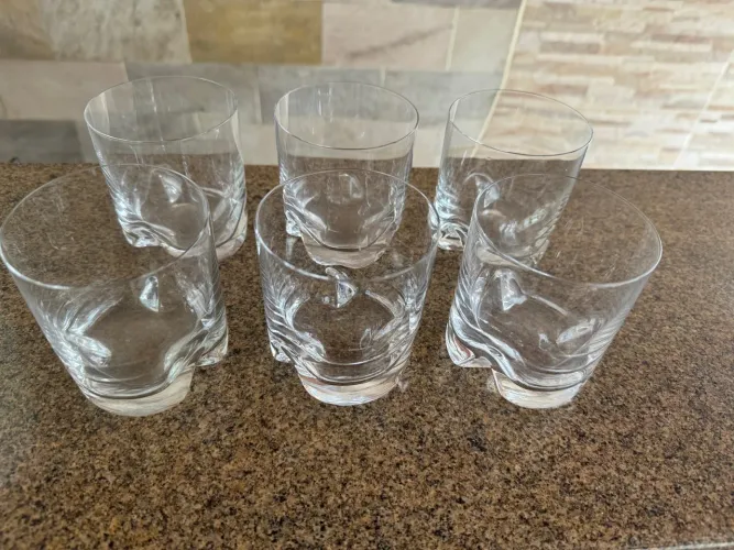Jogo de 6 copos cristal uísque novos
