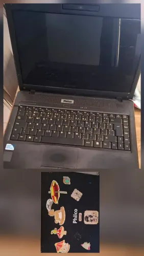 Notebook Philco sem funcionar. Sem fonte..
