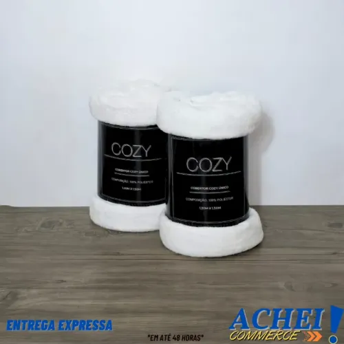 Cobertor Manta Solteiro Cozy Branco