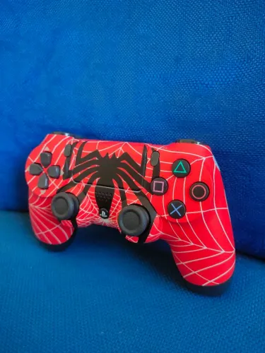 Controle de ps4 bluetooth personalizado homem aranha