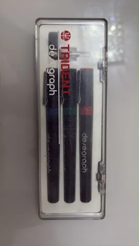 ? Conjunto Trident Desegraph - 3 Canetas Nanquim 0.2 / 0.4 / 0.6