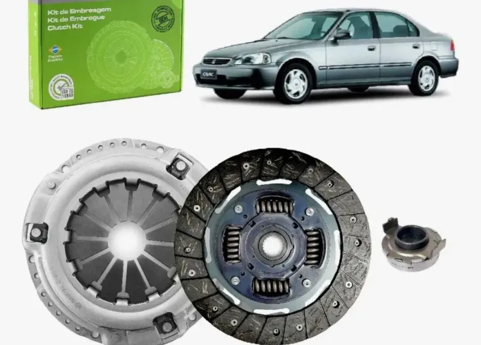 Kit Completo Embreagem Civic 92/2006 - Disco, Platô e Rolamento