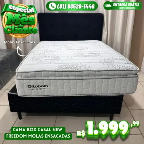 CAMA CASAL NEW FEEEDOM MOLAS ENSACADAS / ESPUMA VISCOELÁSTICA