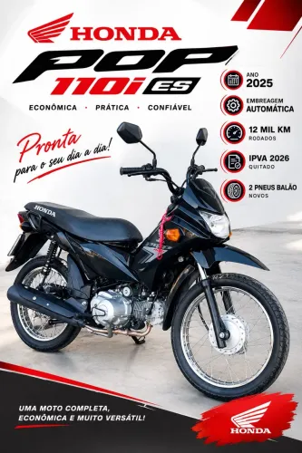 Honda/pop 110i 2025 com apenas 12 mil km rodado
