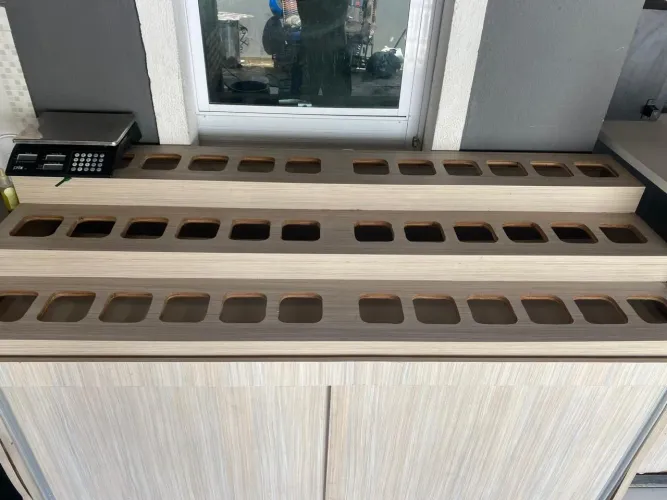 Balcão suporte de mix para açaí